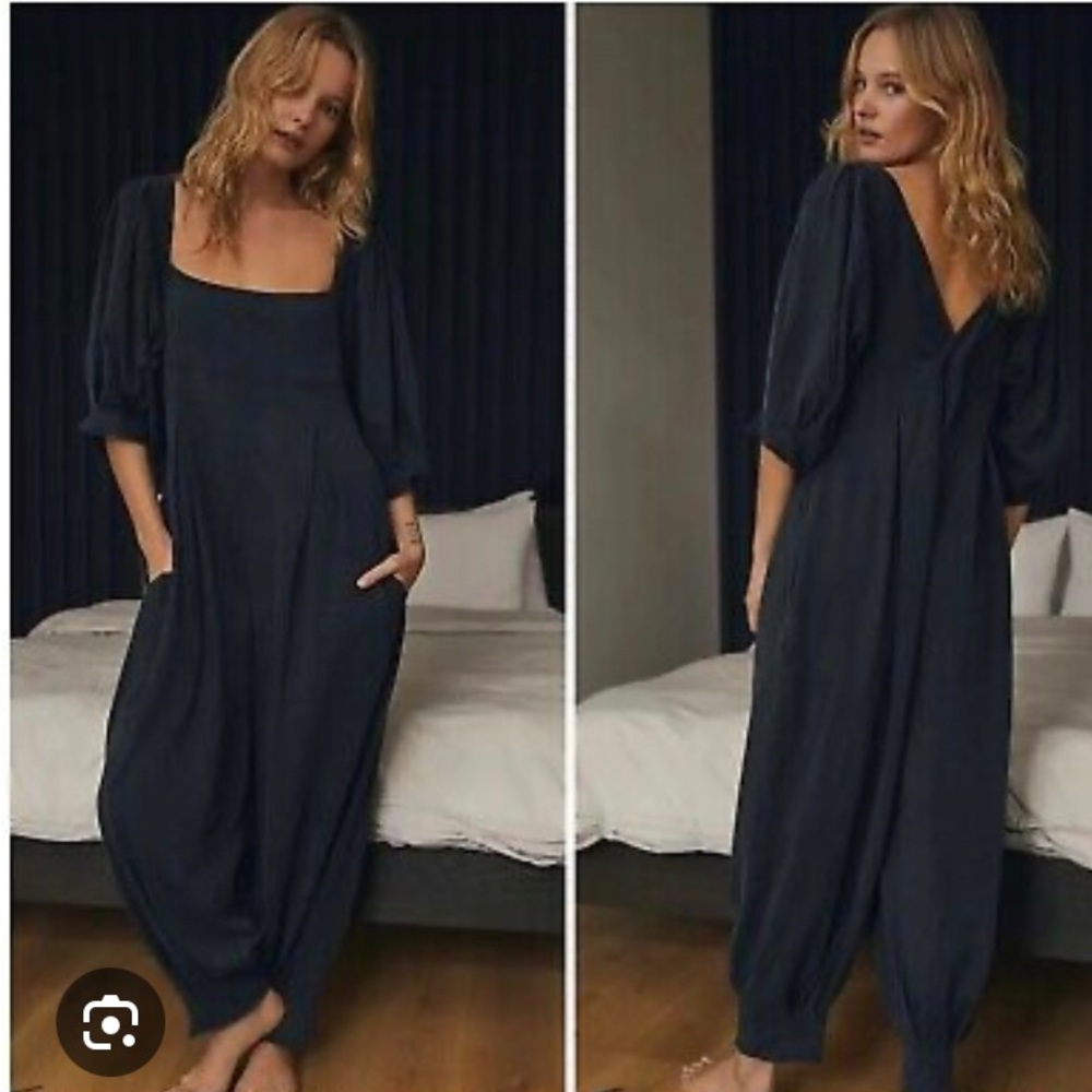 Free people/ Lotta Love Romper/ Black/ sz XL